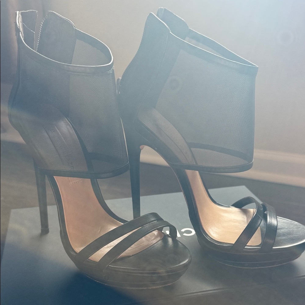 BCBGMaxAzria Black Mesh Heels